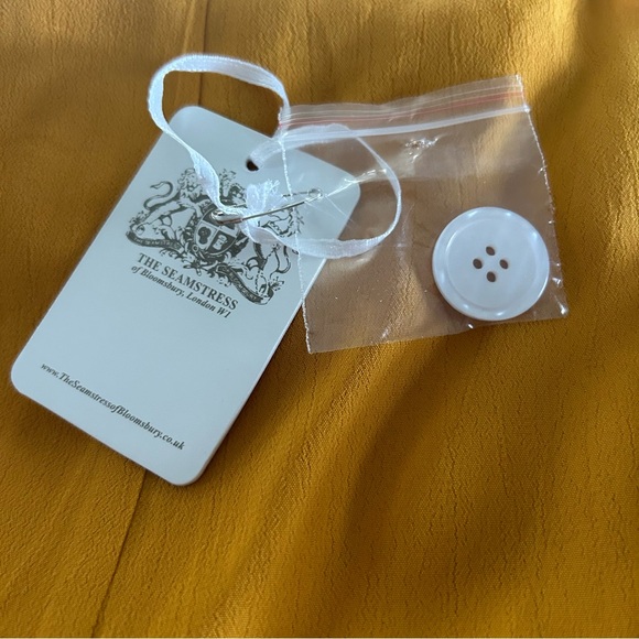 SOLD Retro Pants 40s Style Gold Wide Leg M L UK 12 Seamstress Of Bloomsbury - Picture 10 of 10